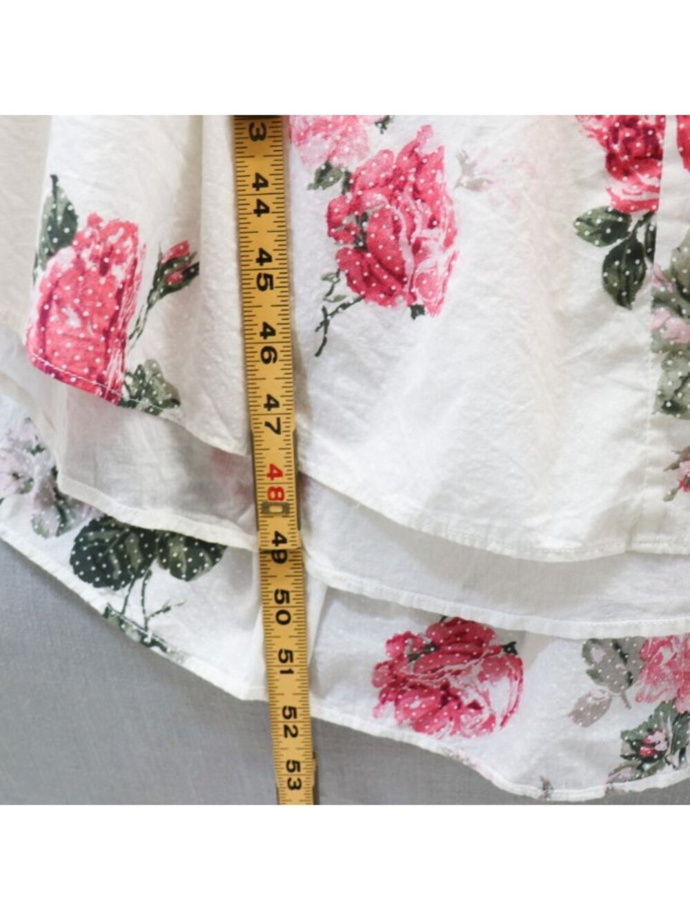 LoveShackFancy Firefly Dress Paradise Pink Floral Smocked Midi S/M Cotton V-Neck - Picture 15 of 16